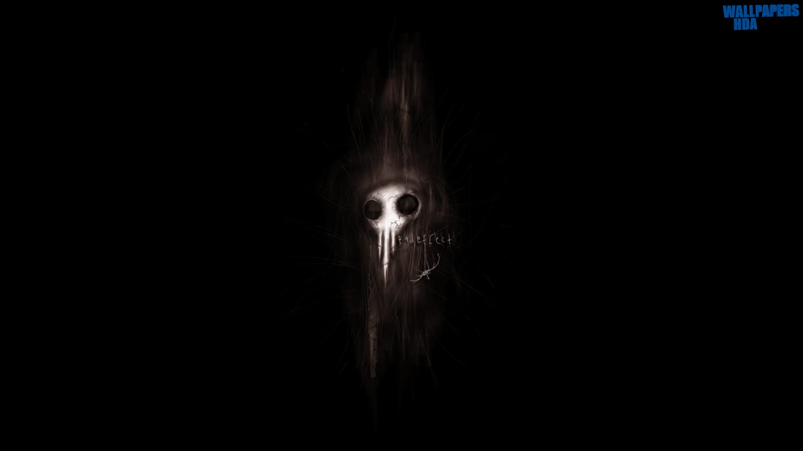 Monster skull black wallpaper 1600x900
