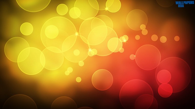 Yellow red bubbles wallpaper 1600x900