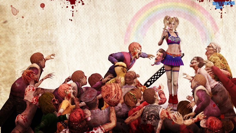 Lollipop chainsaw zombie game 1600x900 Background