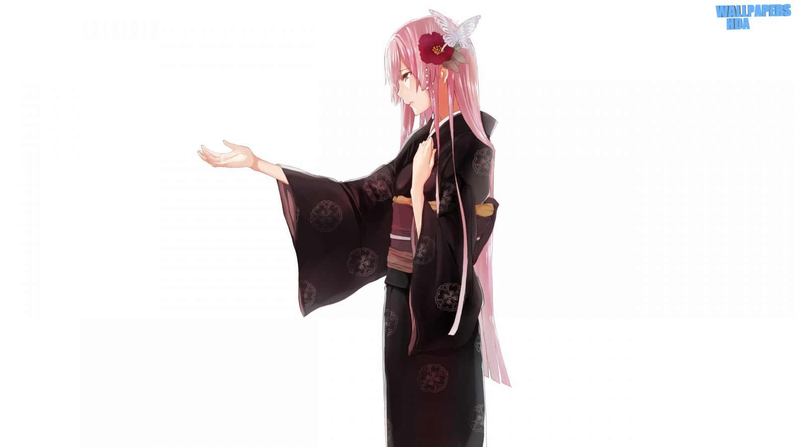 Vocaloid anime kimono style cartoon 1600x900