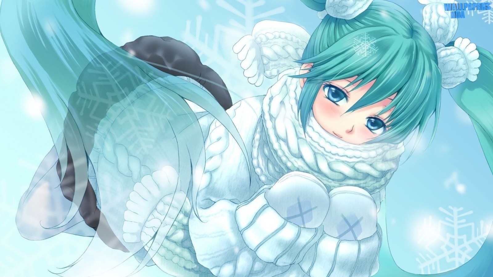 Vocaloid girl anime winter 1600x900